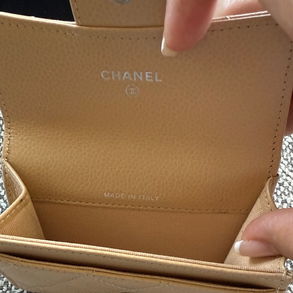Chanel Tan Quilted Leather Wallet - Picture 4 of 16
